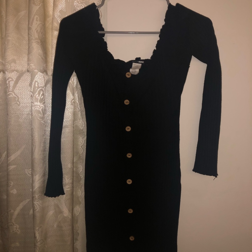 Black dress and bodysuit